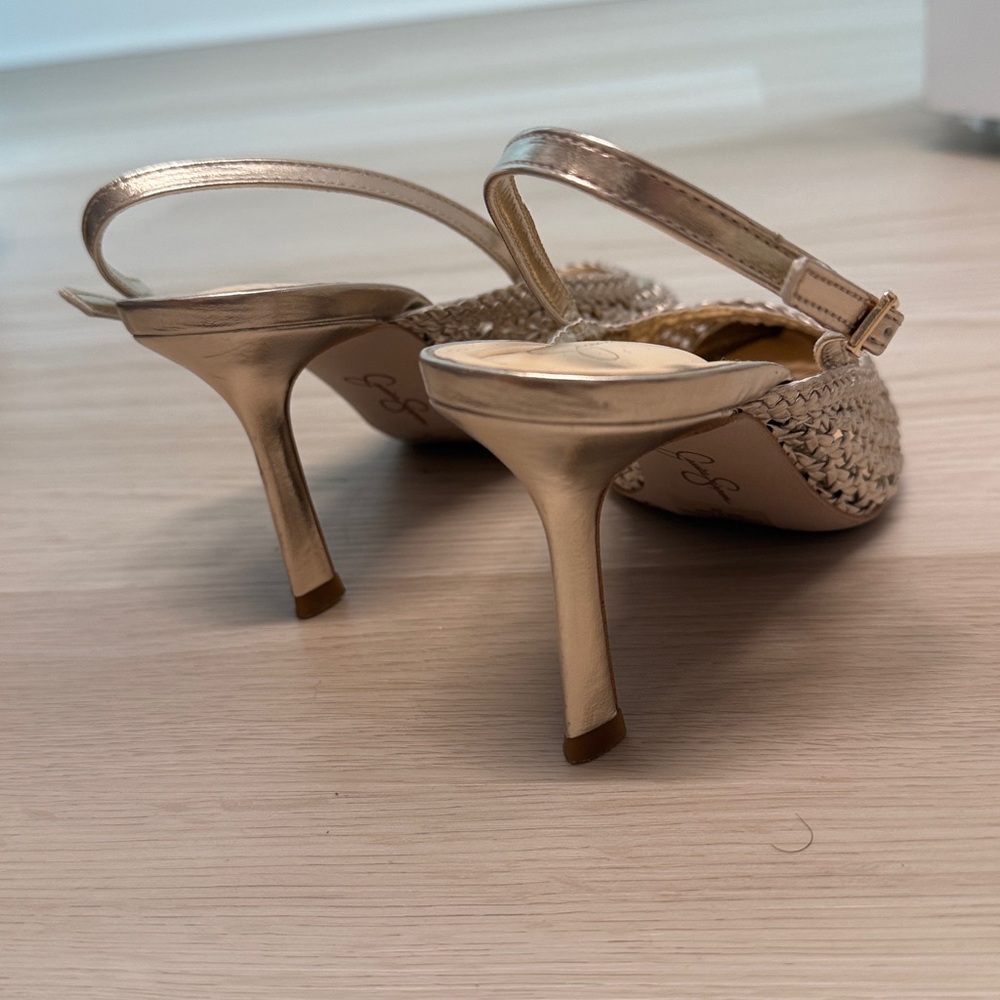 Elegant Gold Slingback Heels by Jessica Simpson size 7 - Picture 3 of 4